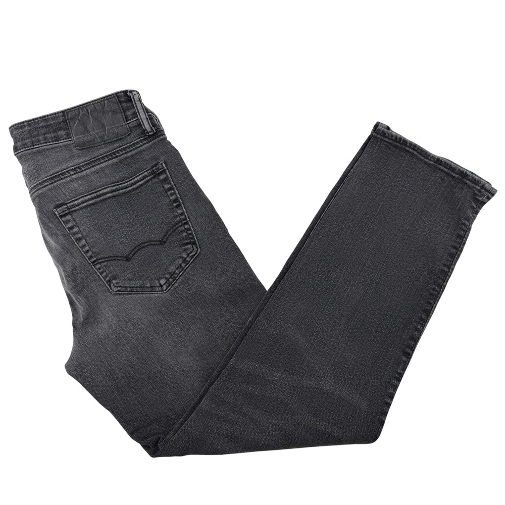 American Eagle Original Straight Jeans Mens 31x30 Black Ne(x)t Level Flex Denim